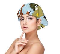 Xiso Ver Tyrannosaurus Rex the Soldier Satin Bonnet Silk Bonnet for Sleeping with Adjustable Straps Hair Cap Double Layer Satin Lined Sleep Caps for Women's Natural & Curly Hair