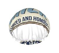 Xiso Ver Vintage Farm Fresh Milk Shower Cap for Women Double Waterproof Layers Bath Hats Elastic and Reusable Hair Caps for Long Thick Hair Soft Bath Shower Hair Hat