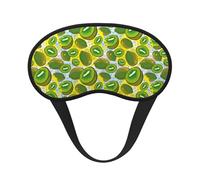 Xiso Ver Watercolor Kiwi Fruits Summer Print Sleep Mask Adjustable Eye Mask Soft Sleeping Eye Covers for Sleeping Perfect Shading Reduce Eye Edema