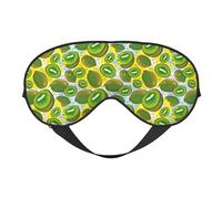 Xiso Ver Watercolor Kiwi Fruits Summer Sleep Mask Adjustable Double -Sided Eye Mask Soft Sleeping Eye Covers for Sleeping Perfect Shading Reduce Eye Edema