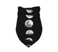 Xiso Ver Waxing Waning Moon Dog Bandana 1 Pack Premium Durable Triangle Scarf Washable Dog Bandana Boy Birthday Suitable for Neutral Large Dogs