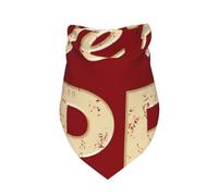 Xiso Ver We Open Red Retro Dog Bandana -1 Pack Premium Durable Triangle Scarf Washable Make Your Pooch Stand Out Dog Bandana Boy Birthday Suitable for Neutral Large Dogs