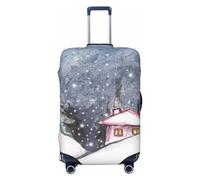 Xiso Ver What if this is a real luggage cover, washable elastic luggage covers for suitcases, tsa approved, stylish, dust and scratch resistant, luggage cover for kids and, watercolor winter landscape