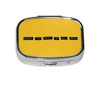 Xiso Ver What if This is All Real Pill Box Portable Metal Pill Organizer 2 Compartment Medicine Small Pill Case for Purses Compact Travel Medicine Holder for Vitamins Medication