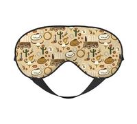 Xiso Ver Wild West Cowboy Sleep Mask Adjustable Double -Sided Eye Mask Soft Sleeping Eye Covers for Sleeping Perfect Shading Reduce Eye Edema