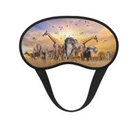 Xiso Ver Wildlife Protection Print Sleep Mask Adjustable Eye Mask Soft Sleeping Eye Covers for Sleeping Perfect Shading Reduce Eye Edema