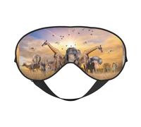 Xiso Ver Wildlife Protection Sleep Mask Adjustable Double -Sided Eye Mask Soft Sleeping Eye Covers for Sleeping Perfect Shading Reduce Eye Edema