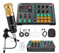 Xisono Podcast Equipment Bundle,Condenser Microphone Bundle with Tripod Stand and Audio Mixer/studio equipment/podcast microphone for Streaming Broadcast,Gaming,Recording,Singing,Tiktok,YouTube