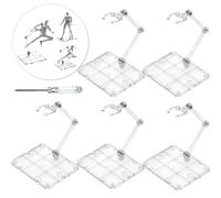 XISTEST Action Figure Stand, 5PCS Assembly Action Figure Display Holder Base Doll Model Support Stand Compatible with HG RG SD SHF Gundam 1/144 Toy