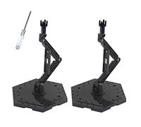 XISTEST Hobby Action Base, Model Stand Hobby Display Stand Compatible with Gundam HG RG 1/144 Scale Figure Models, Black (2pcs)