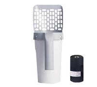 Xistuoz Cat Litter Scoop with 80 Count Refill Bags, Integrated Detachable Deep Cat Litter Shovel with Waste Container, Large Portable Cat Scooper with Holder, Litter Disposal System