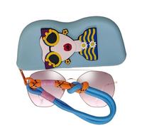 Xistuoz Eyeglass Case for Women | Funny Eye Glasses Case for Women,Sunglass Organizer Storage Bag, Zipper Pouch Silicone with Wrist Strap for Eyewear Organization and Storage