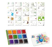 Xistuoz Finger Painting for Toddler 1-3 - Washable Kids Finger Paint,Drawing Supplies for Children Toddler School Classroom Craft Home Pottery Decoration Baby Party