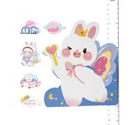Xistuoz Height Measurement Ruler for Kids, Height Indicator Ruler with Magnetic Bunny Pendant, 65-183cm Removable Adhesive Gauge, Nursery Bedroom Decor
