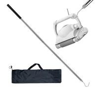 Xistuoz Hook for Pool Robot Vacuum | Stainless Steel Hook with Swimming Telescopic Pole | Grabbing Accessories Retrieval Tool for Gym, Garden