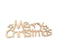 Xistuoz Merry Christmas Wooden Cutouts - Wooden Christmas Tree Ornaments Crafts, Block Words Decorative Signs, Christmas Wood Signs for for wall door