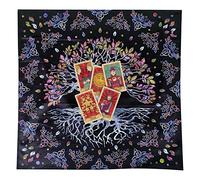 Xistuoz Tarot Table Cloth | Tarot Cloth,Tapestry Tablecloth Celtic Trees Ritual Spiritual Cloth, Square Tarot Table Cover Sacred Cloth for Home Decor