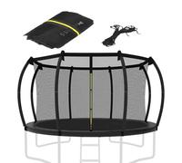 Xistuoz Trampoline Safety Enclosure Net | Trampoline Net Replacement for Straight Pole - Weather-Resistant Protective Surround Accessories for Outdoor Yard Garden Backyard
