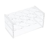 Xistuoz Tube Holder - Clear Lab Tubes Rack - Display Acrylic 8 Holes Container for Science Classroom Storage Education Testing Laboratory Organization Shelf
