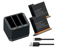 XITAIAN 2 PCS Batteries Rechargeable for DJI Osmo Action Camera Battery 1300mAh Channel USB Charger Bateria For DJI Osmo Action Camera Accessories