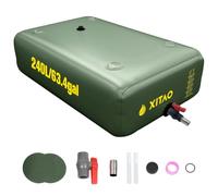 XITAO 63Gal/240L Water Storage Bladder w/Water Level Indicator, Large Capacity Foldable Water Storage Containers, Portable Emergency Water Tank Water Bag for RVs, Fire Prevention, Irrigation