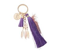 XITEA 1. Mystical Hexagon Chain With Feathered Tassels Dream Catcher Charm For Bags Handmade Accessory Stylish Keychain Highlight