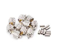 XITEA 10PCS UHF Male PL259 Plug Crimp RG58/142 LMR195 RG400 Screwed Coupling Connector Banana Cable Connector Plug Screw Solder Bucket Adapter Socket Cord Pigtail Cable Bulkhead Panel Female