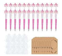 XITEA 12Pcs Beaded Gel Pen Set With Drawstring Bag And Hanging Label For Kids Students Classroom Exchange Party Game Prize Motivational Quote Cards