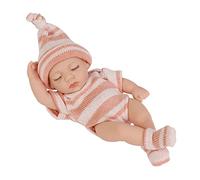 XITEA 19cm Soft Silicone Doll Baby Girl 3-D Life Like Educational Collectable Child Parenting Game Toy Reborns Dolls Look Real Silicone Full Body Dolls Girls Newborn