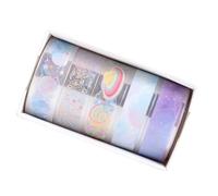 XITEA 5 Rolls Butterfly Masking Tape Artists Tape Decorative Flower Pattern Crafting Clear Craft Supplies