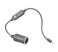 XITEA Adjustable Voltages USB C to 5V9V12V15V24V Car Power Adapter Cable with Digital Screen for Home Outdoor Devices Digital Display Adapter