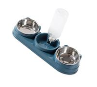 XITEA Automatic Double Bowl Feeding Station for Pets with Water Dispenser Non-Slip Raised Bowls Dogs and Cats Dry and Wet Food Bowls Feeding Bowl Pets