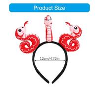 XITEA Chinese New Year Celebration Mascots Snake Headband with Soft Fabric Prank Hairhoop for Holiday Gathering Party Supply