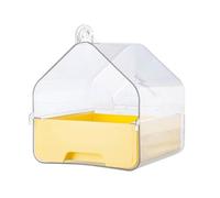 XITEA Clear Bird for Cage Pet Supplies for Parrots Budgies and Quakers Large Space Easy Drawer Bird Bathing Box