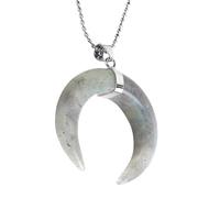 XITEA Crescents Moon Crystal Necklace Natural Stone Crescents Moon Necklace Elegant Neck Chain for Fashion Enthusiasts
