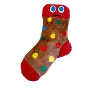 XITEA Dog Teething Chewing Squeaky Toy Plush Sock Treats Feeder for Pet Breeds Mental Stimulation Indoor Outdoor Engagement Squeaky Dog Toy