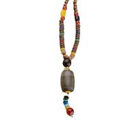 XITEA Elegant Wooden Bodhi Bead Pendant Necklace Collarbone Chain Designed For Those Seeking Serenity And Oriental Charm