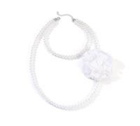 XITEA Faith Silver Flower Pendant Stylish Pearls Necklace Jewelry Accessory Portable for Fashionable Casual Wear Daily Use