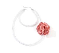 XITEA Faith Silver Flower Pendant Stylish Pearls Necklace Jewelry Accessory Portable for Fashionable Casual Wear Daily Use