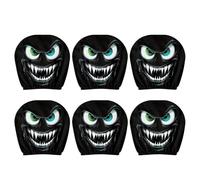 XITEA Fanciful Evil Eyes Car Headrest Covers Soft Polyester Protectors Easy Installation General for Drives Family Trips Funny Car Seat Accessories