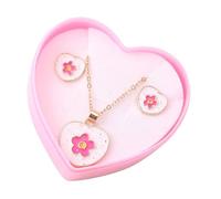XITEA Heart Flower Earrings and Necklace Accessory Set Crafted from Alloy for a Touch of Elegance and Individuality