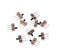 XITEA Pack of 10 2-Position On/Off SPDT 1P2T 3-Pin PCB Panel Vertical Slide Switch Push Button Switch for On and Off Waterproof Short-Term LED Control Rocker Lever Handle