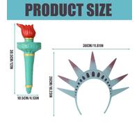 XITEA Statue of Liberties Torch Headband Novelty Hairhoop for Carnivals Party and 4th of July Day Cosplay Costume Accessories