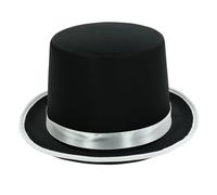 XITEA Trendsetting Flat Brimmed Hat with Ribbon for the Modern Wear Elegant Ribbon Hat for Stage Shows Magician Costume