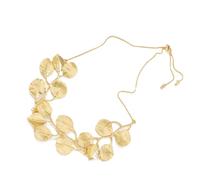XITEA Women's Ginkgos Leaf Choker Necklace Ginkgos Leaf Pattern Necklace Earrings Accessory for Enhancing Your Outfits