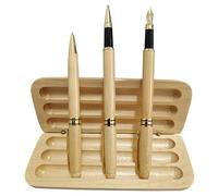 XITEA Wood Pen Gifting Pen Box Set With Wood Ballpoint Piston Filled Fountain For Office Professional Student Natural Wooden Writing Tools