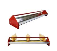 XITIANKJ,Chicken Feeding Trough,Chicken Feeder,45" Heavy Duty Galvanized Steel Feeder with Drainage Holes & Crossbar,Suitable for Poultry Feeder Trough for Chicken, Duck, Geese, Turkey (1 Piece)