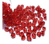 xitoio 200 Piece Premium Acrylic Gems Set Acrylic Plastic Gem Stone Ice Rocks for Table Scatter Vase Fish Tank Decoration Red (Red)