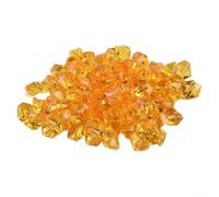xitoio 200 Piece Premium Acrylic Gems Set Acrylic Plastic Gem Stone Ice Rocks for Table Scatter Vase Fish Tank Decoration Red (Orange)