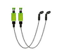 xitoio Bobbins Carp Fishing, 2pcs Fishing Bobbins, Bite Alarm Chain, Bite Indicators for Carp Fishing Swingers, Practical Night Fishing Accessories for Beginners (Green)